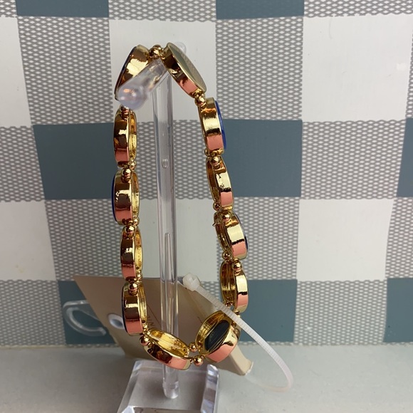 14th & Union Circle Gold Purple Stretchy Fashion Bracelet - Picture 10 of 12